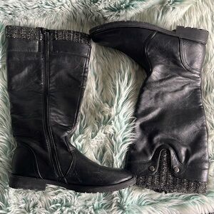 Tall Black Ladies Boots, Size 10